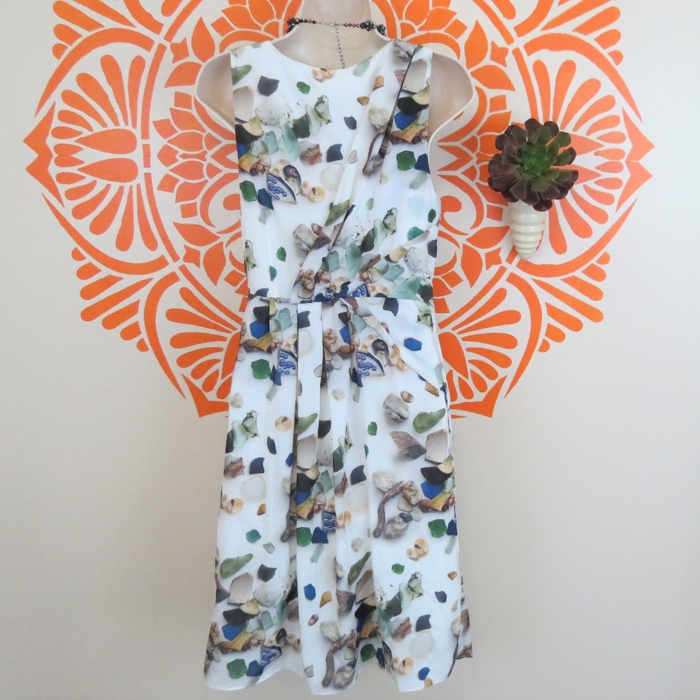 Anthropologie Meadow Rue White Dress w/Gemstones - Picture 2 of 2